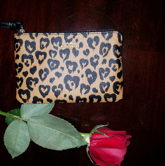 Coach Handbags - NWT-AUTHENTIC Leopard Print Wristlet